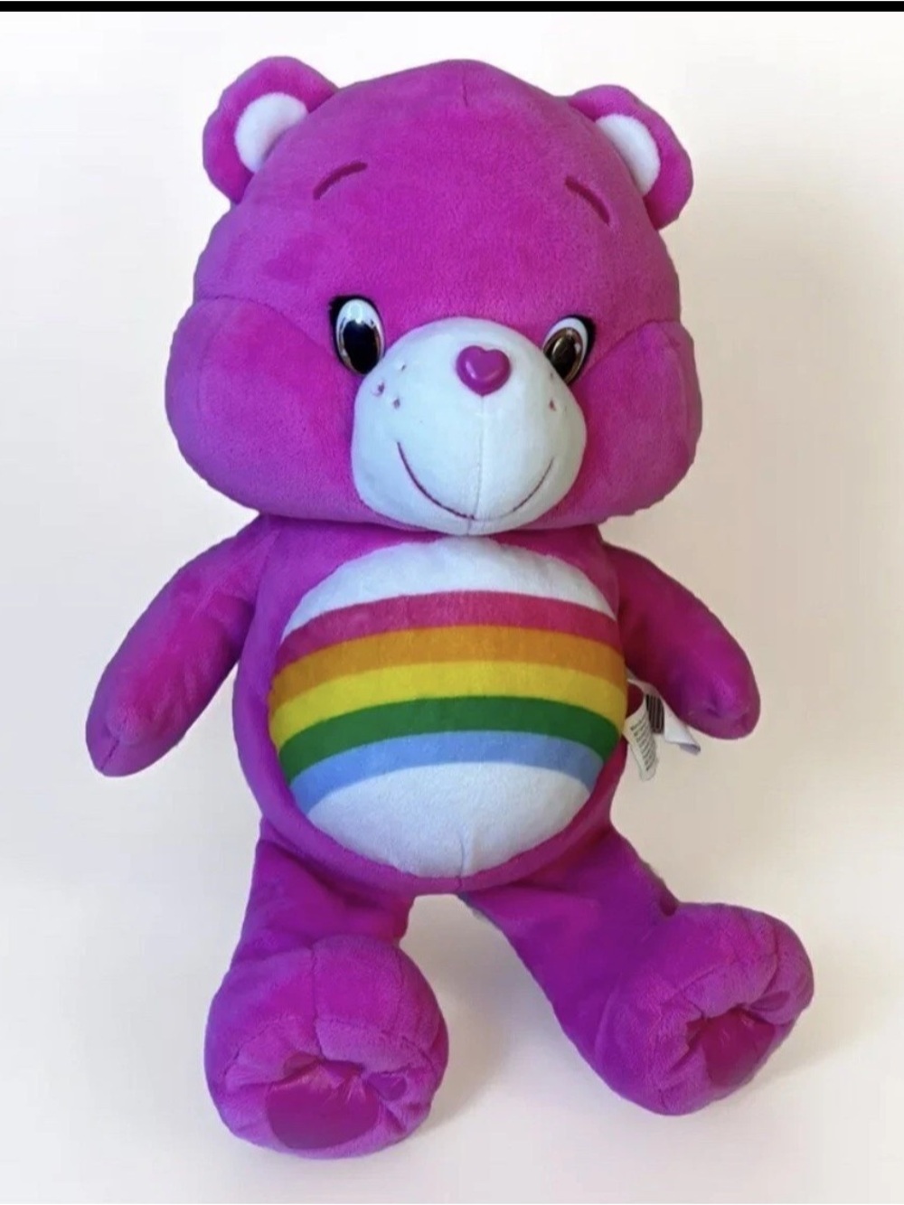 Care Bear "Cheer"Plush 14" Hot Pink Just Play, Stuffed Animal 2015